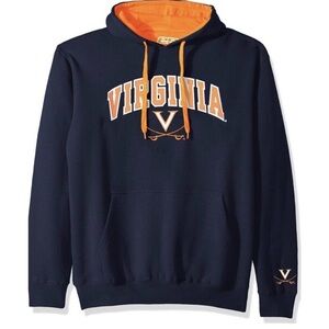 Virginia Cavaliers UVA Pullover Mens Hoodie; XXL Sewn Logo; E5 (Brand) Blue